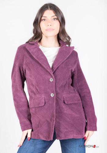 Blazer in Cotone in velluto costine con tasche