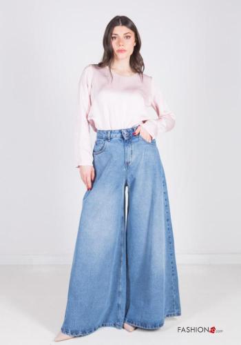 Jeans in Cotone wide leg con tasche - ph 1