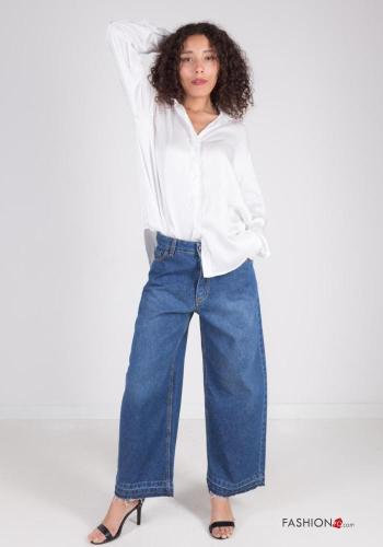 Jeans aus Baumwolle mit Knöpfen mit Taschen
