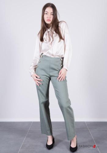 Cotton Trousers with buttons with pockets