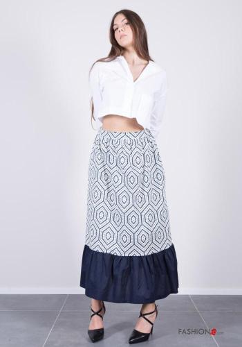 Geometric pattern Cotton Skirt