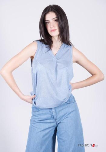 Blusa senza maniche scollo a V