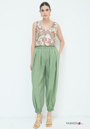 Hose aus Baumwolle mit Taschen mit gummizug - ph 1