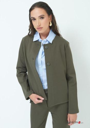 long sleeve crew neck Jacket with buttons - ph 1