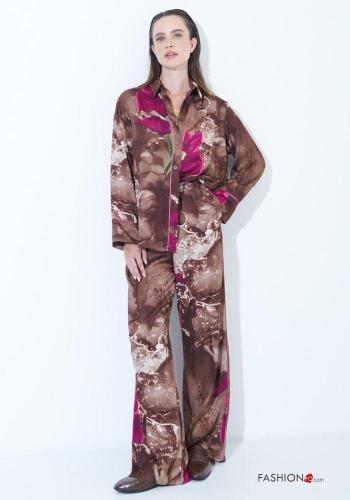 wide leg lange Hose mit Taschen mit gummizug - ph 1