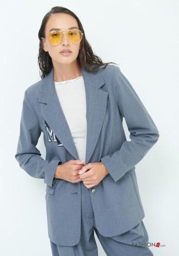 Blazer manga larga con cuello con lentejuelas con botones - ph 1