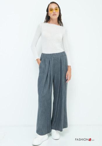 Pantalon wide leg avec élastique - ph 1
