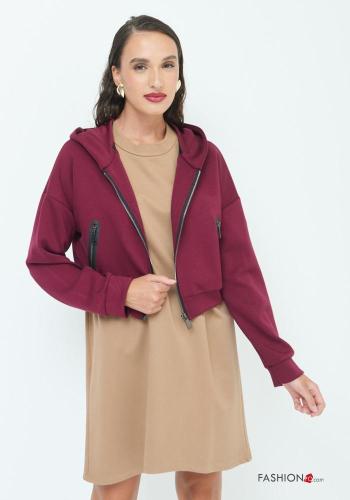 mini Bomber Jacket with pockets with hood with zip - ph 1
