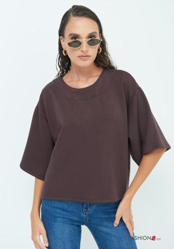 Blusa cuello redondo manga tres cuartos - ph 1