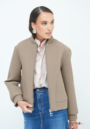 Bomber corto con tasche con zip - ph 1
