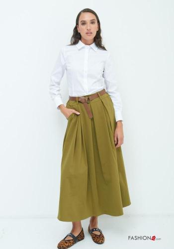 Gonna in Cotone con cintura con tasche - ph 1