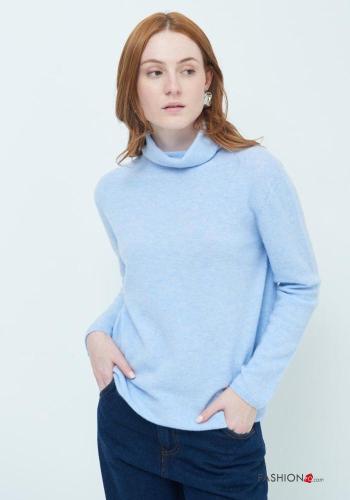 long sleeve Cashmere Blend Sweater Rollneck - ph 1