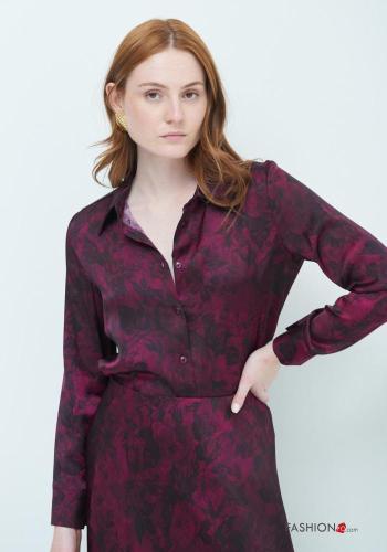 Camicia maniche lunghe con colletto Fantasia floreale con bottoni - ph 1