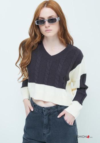 long sleeve Sweater with v-neck - ph 1