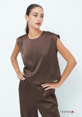 Blusa girocollo raso senza maniche - ph 1