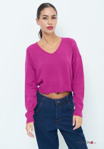 long sleeve Sweater with v-neck - ph 1