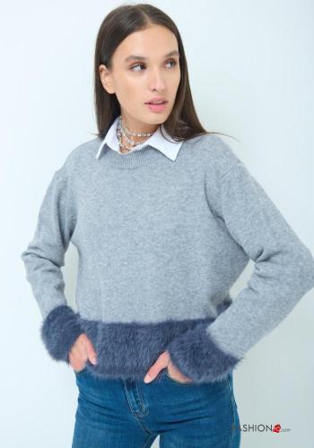 Maglione in Misto Lana maniche lunghe girocollo - ph 1