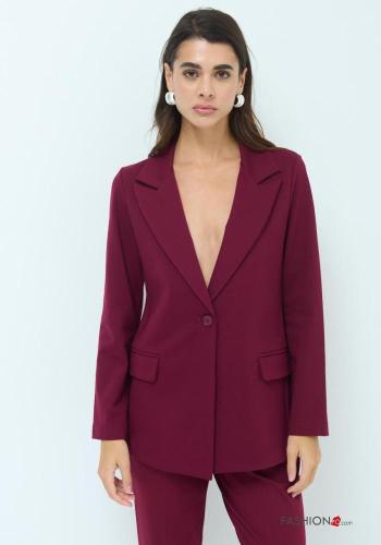 Blazer maniche lunghe con bottoni scollo profondo