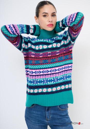 Gola Alta em Lã mista manga comprida de Natal - ph 1