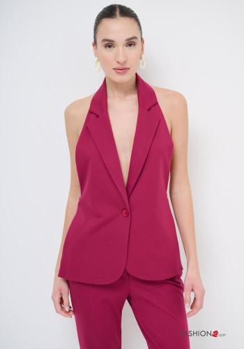 Smanicato scollato sulla schiena con bottoni scollo profondo