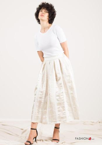 Striped full Linen Skirt - ph 1