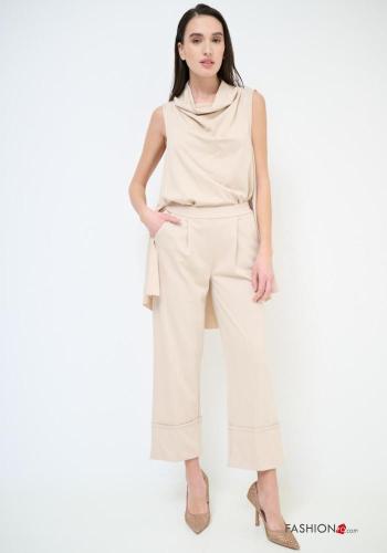 Cotton Trousers with pockets with elastic