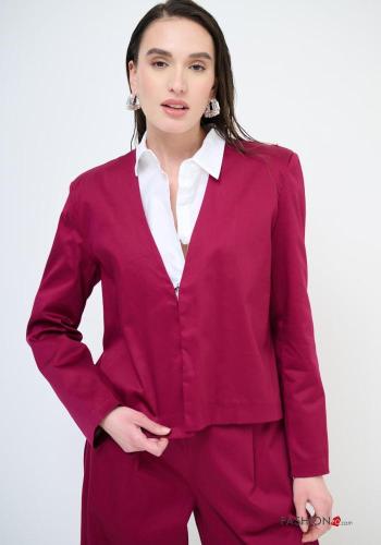 Veste en Coton manches longues à col en V - ph 1