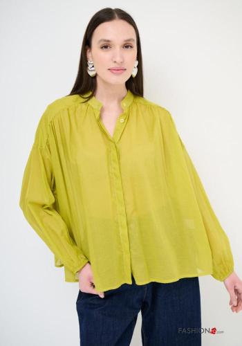 Camicia in Cotone oversize maniche lunghe con bottoni
