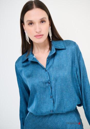 Camisa manga larga con cuello con botones
