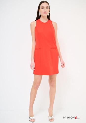 sleeveless crew neck Dress