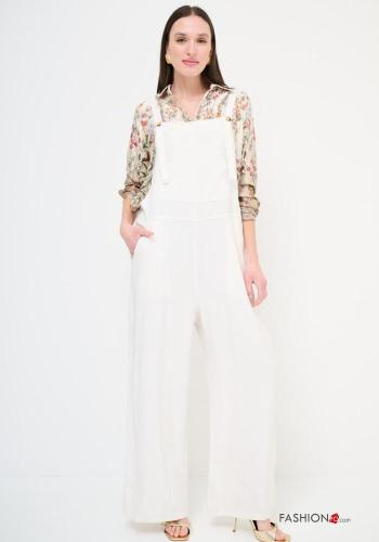 verstellbarer wide leg Latzhose mit Taschen - ph 1