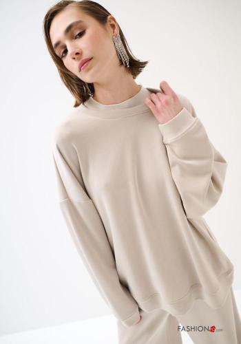 Felpa girocollo oversize maniche lunghe - ph 1