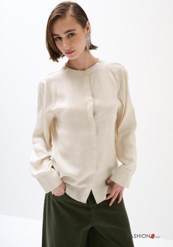 Camicia maniche lunghe girocollo con bottoni