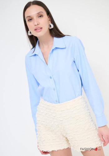 Camicia in Cotone maniche lunghe con colletto con bottoni