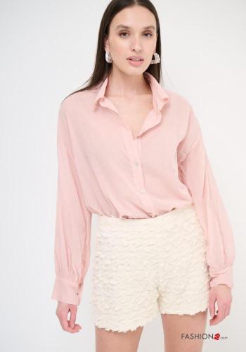 Camicia in Cotone maniche lunghe con colletto con bottoni