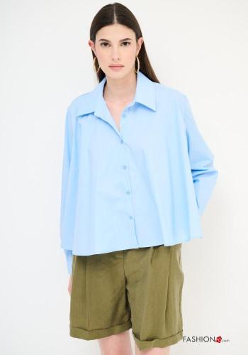Camicia in Cotone maniche lunghe con colletto con bottoni