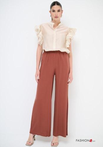 wide leg Hose mit gummizug