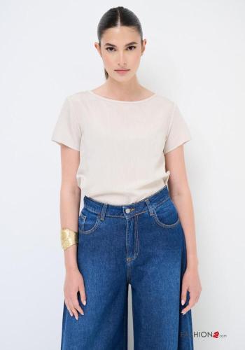 T-shirt maniche corte girocollo Fantasia righe