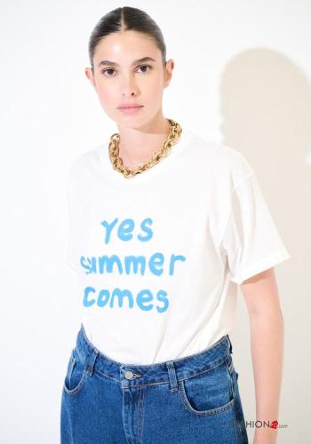 T-shirt in Cotone Fantasia stampata