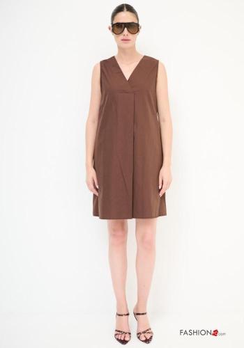Abito in Cotone senza maniche scollo a V - ph 1