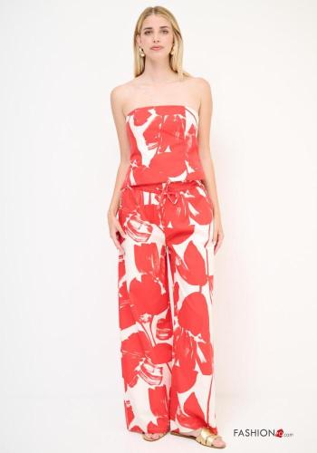 Pantalone in Cotone Fantasia floreale