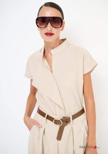 Blusa maniche corte con bottoni