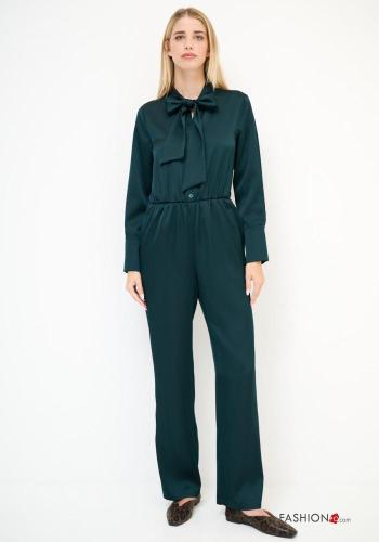 lange ärmel Overall mit Knöpfen mit Schleife