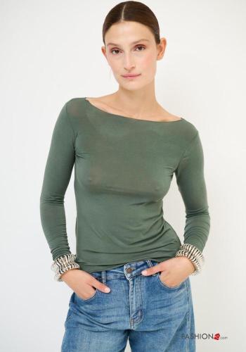Camisola de mangas compridas Estilo Casual
