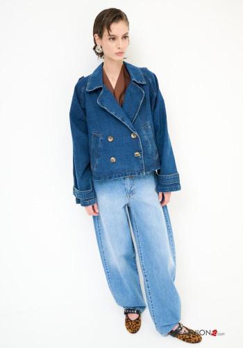 denim double-breasted Cotton Jacket