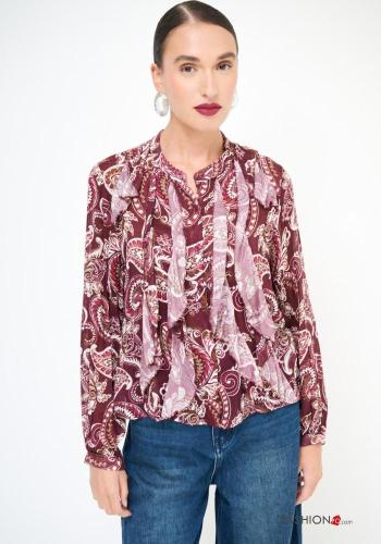 Paisley-print Wool Mix Shirt - ph 1