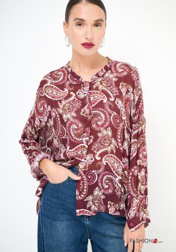 Paisley-print Wool Mix Shirt