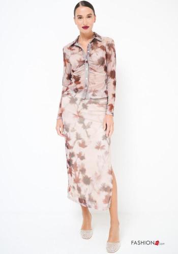 Leaf print Skirt