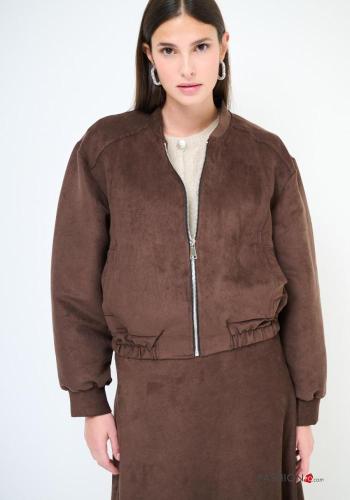 long sleeve Bomber Jacket with pockets with zip