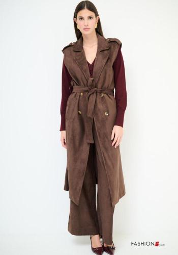 Robe sans manches avec ceinture